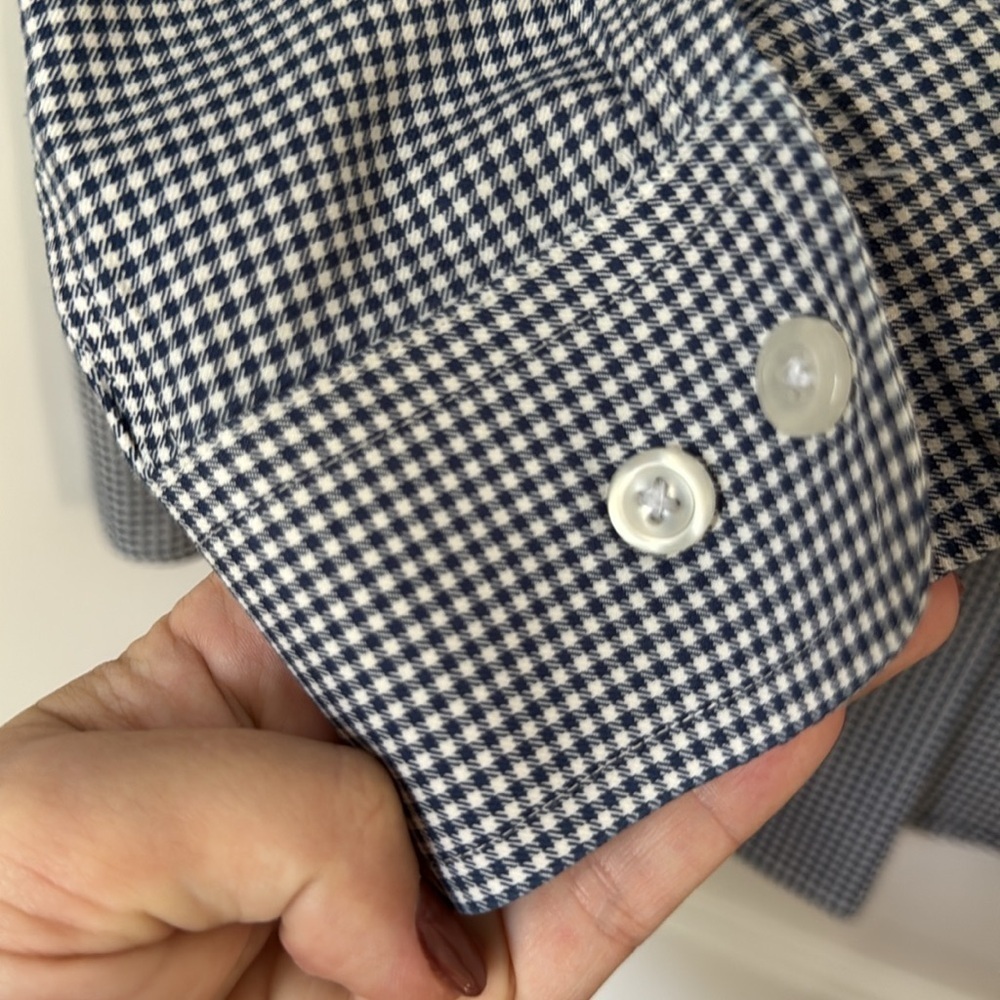 Orvis Navy Checkered Button-Down Shirt M - Picture 4 of 4